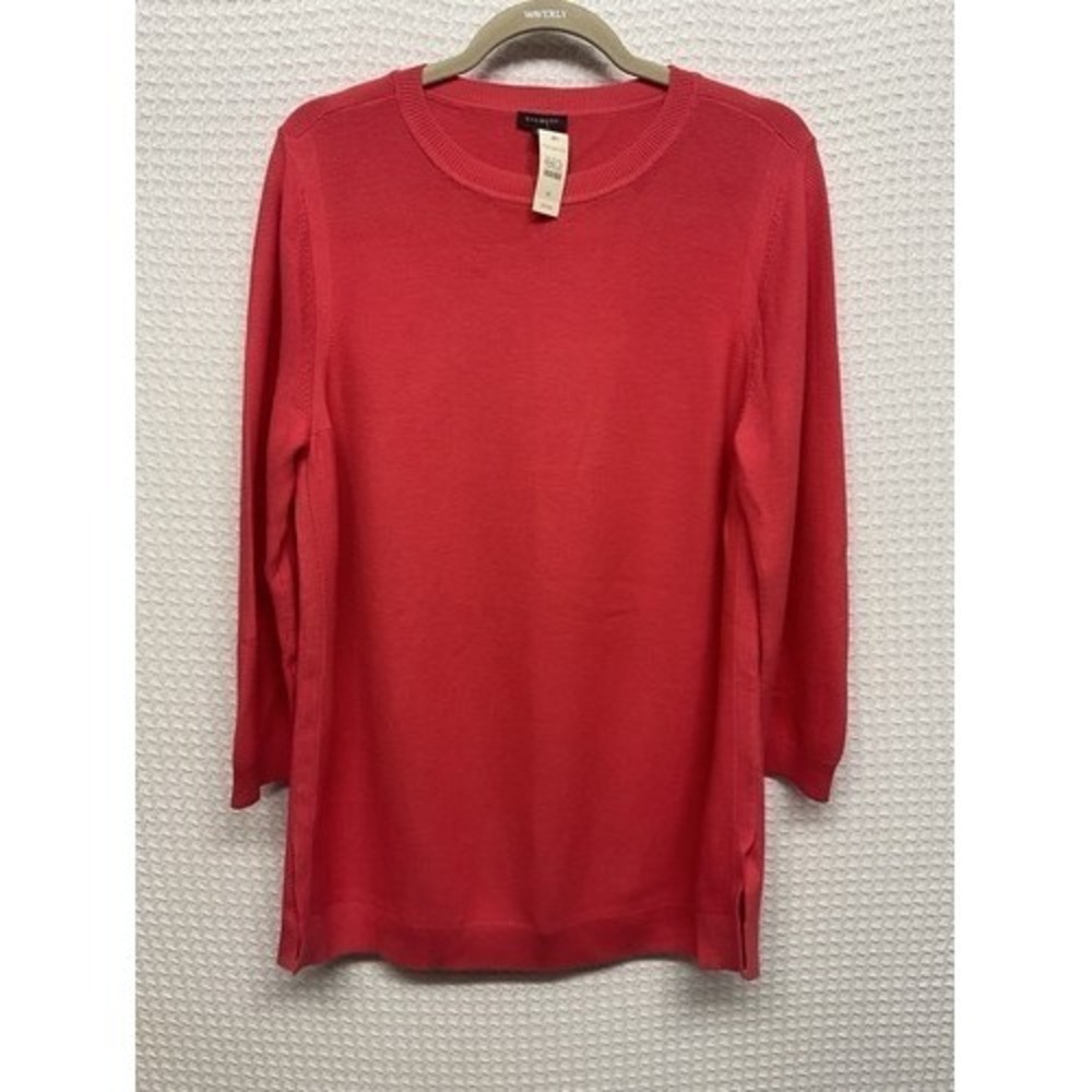 NWT Talbots Long Sleeve CrewNeck Sweater Pullover Women XL China Cotton/Rayon